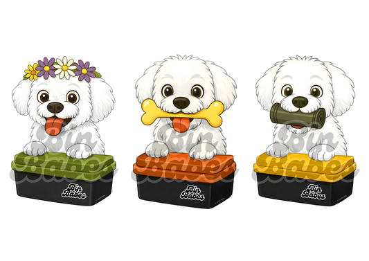 Maltese – Bin Sticker Trio