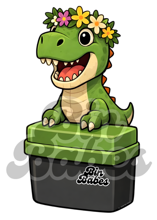 T-Rex – Green Bin Sticker