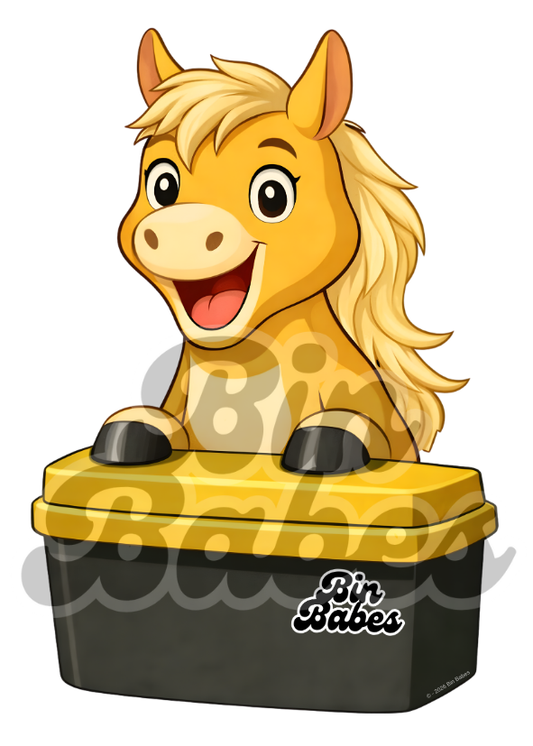 Horse – Yellow Bin Sticker