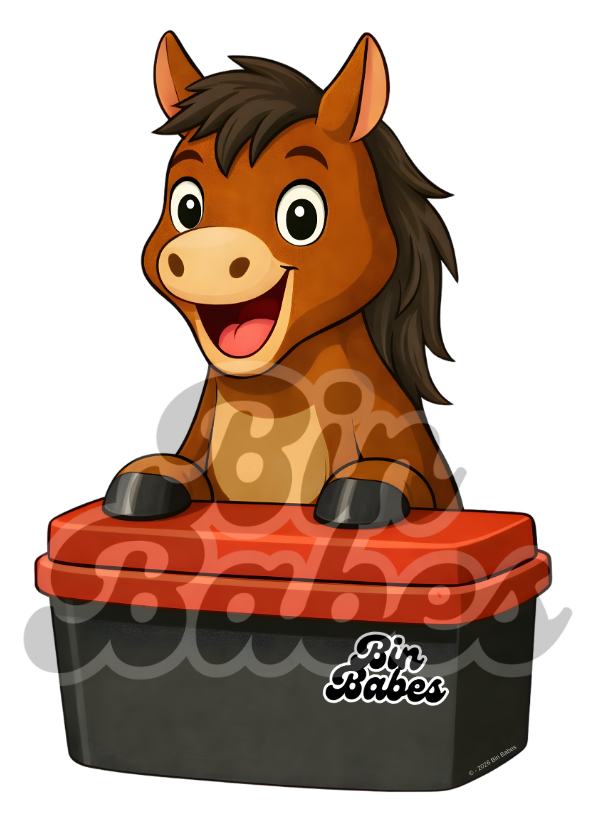 Horse – Red Bin Sticker