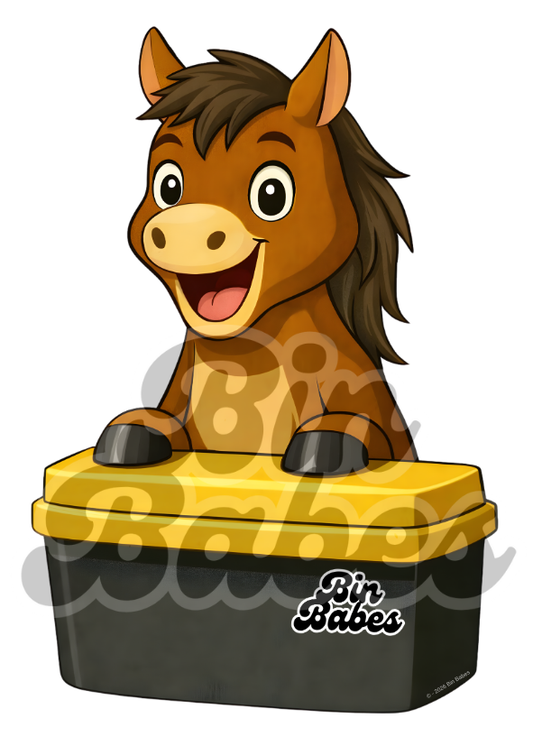 Horse – Yellow Bin Sticker
