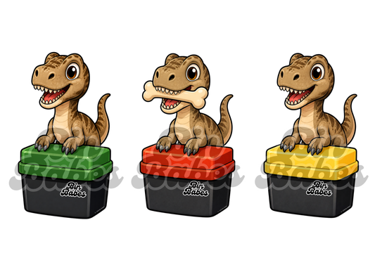 Raptor – Bin Sticker Trio