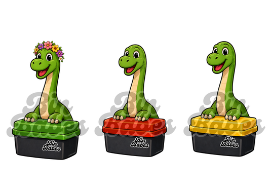 Brontosaurus (long neck) – Bin Sticker Trio