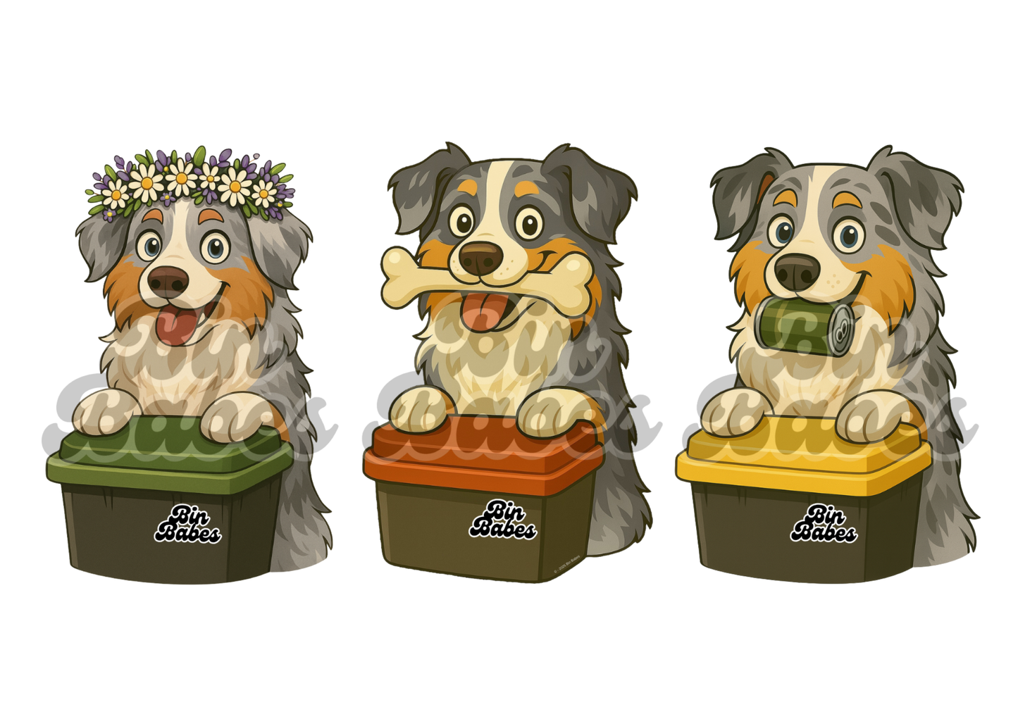 Aussie Shepherd Trio – Choose Your Coat Colour