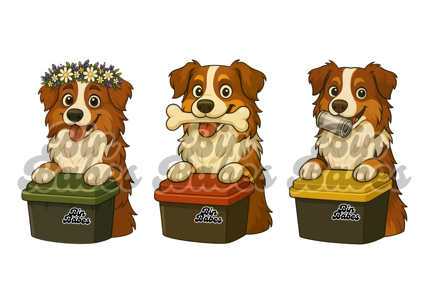 Aussie Shepherd Trio – Choose Your Coat Colour