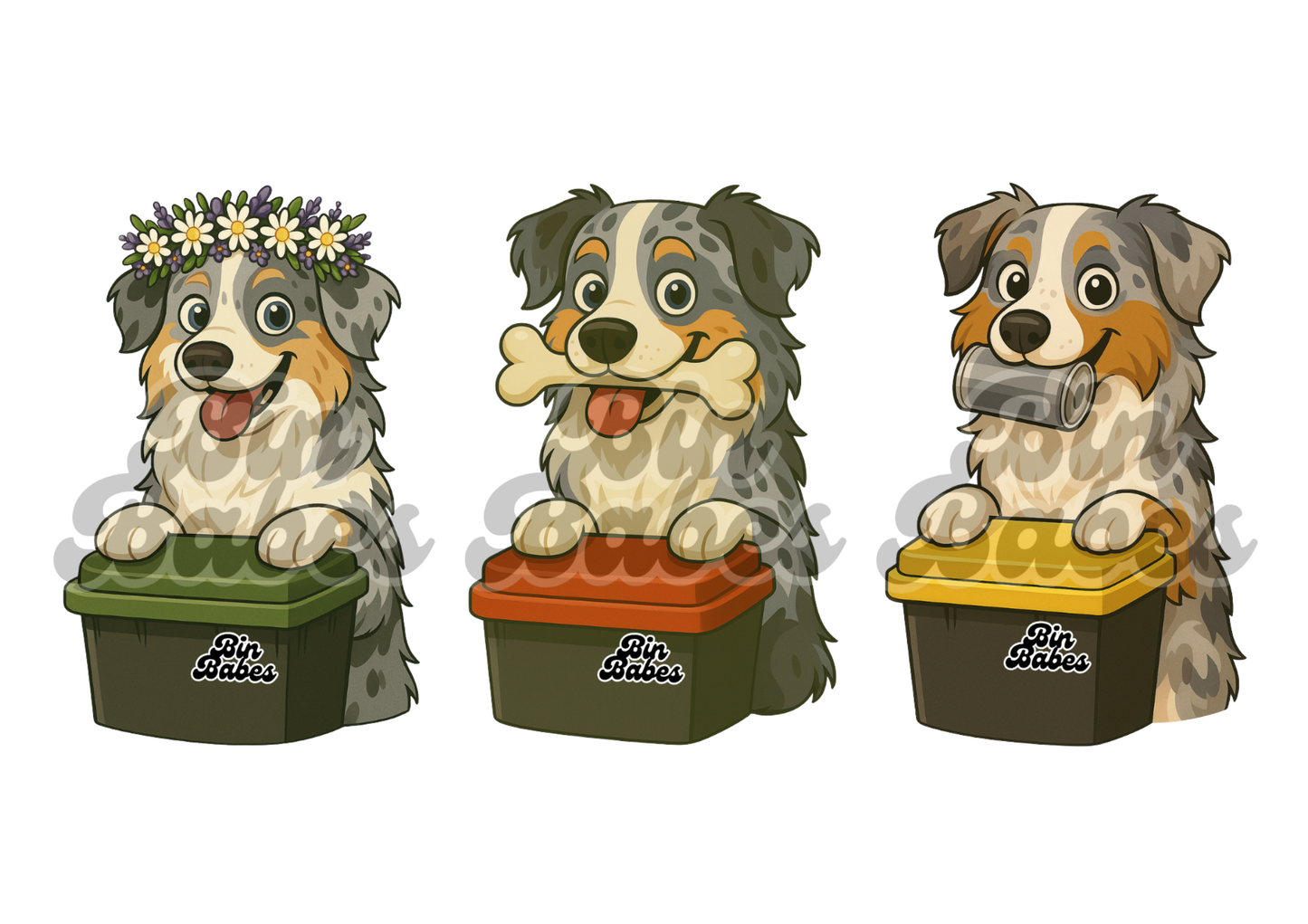 Aussie Shepherd Trio – Choose Your Coat Colour