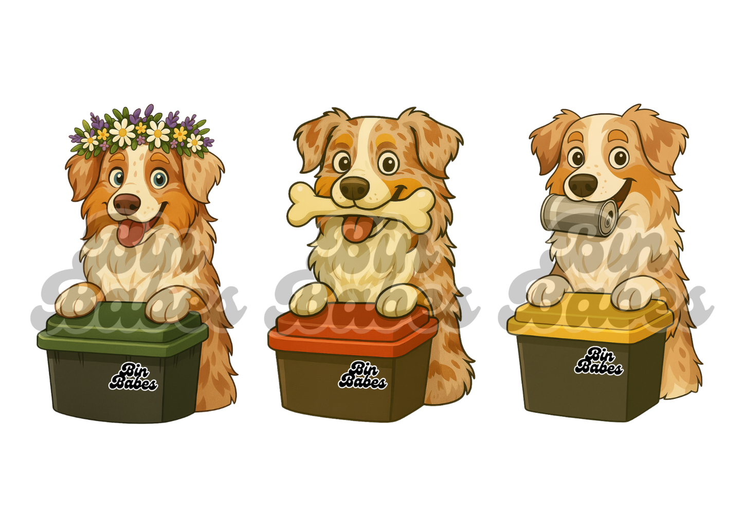 Aussie Shepherd Trio – Choose Your Coat Colour