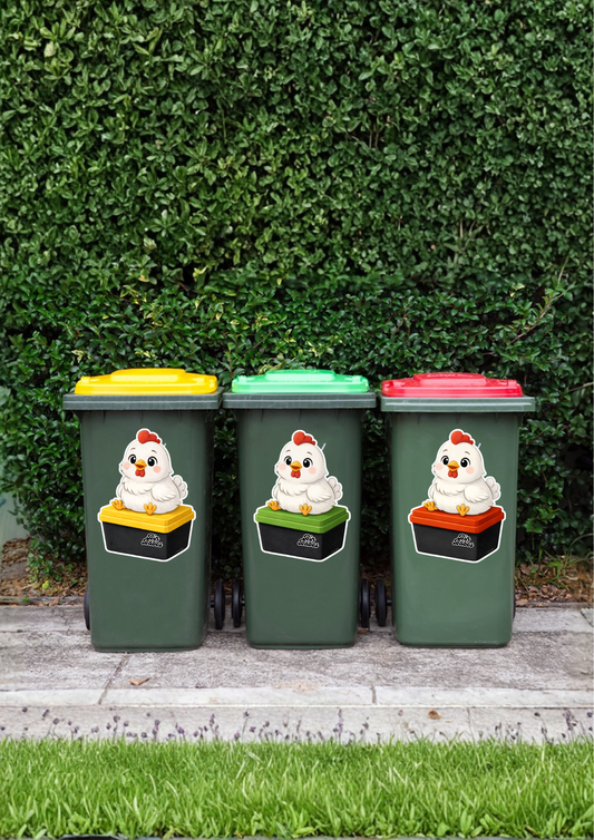 Chicken – Bin Sticker Trio