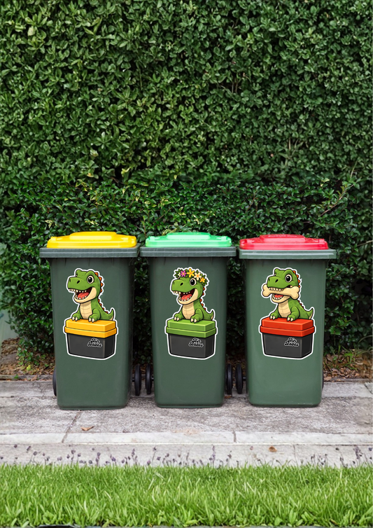T-Rex– Bin Sticker Trio