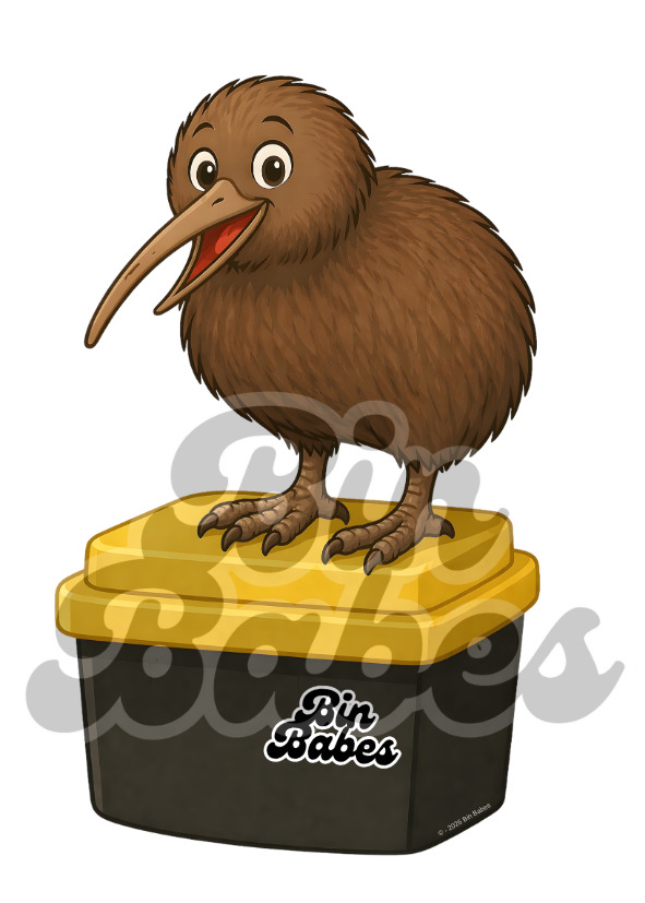 Kiwi – Yellow Bin Sticker