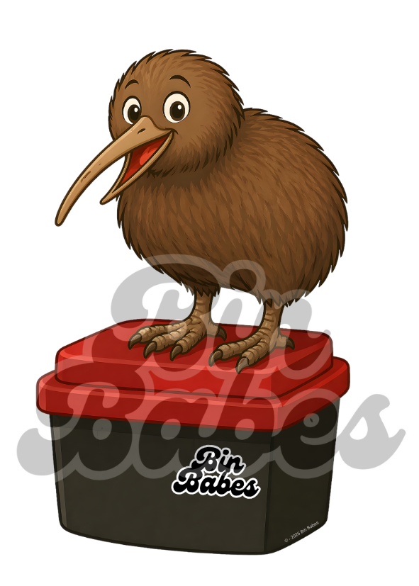 Kiwi – Red Bin Sticker
