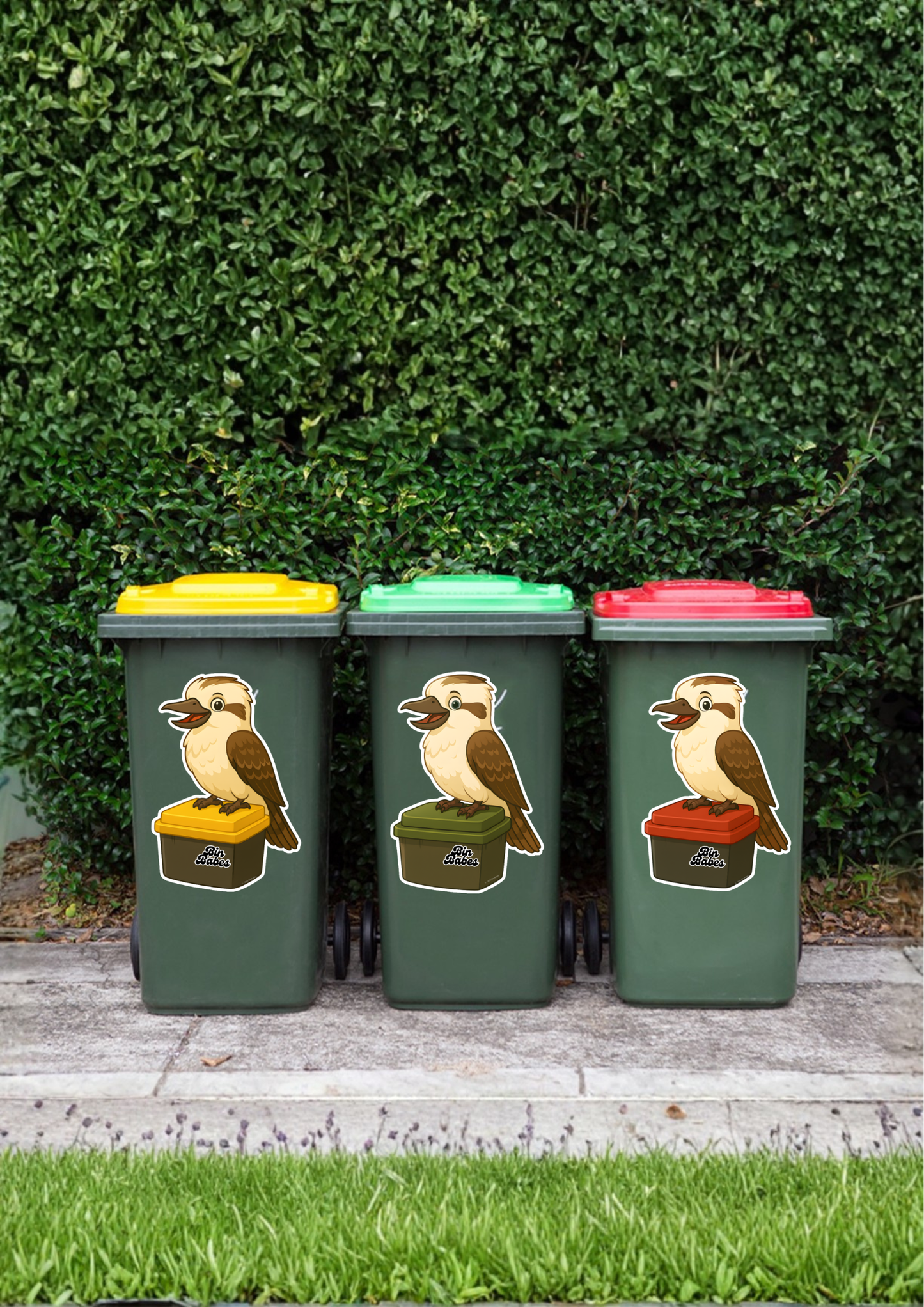 Kookaburra – Bin Sticker Trio