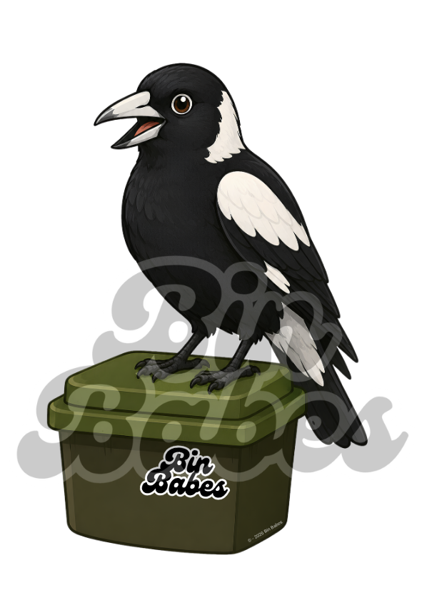 Magpie – Green Bin Sticker
