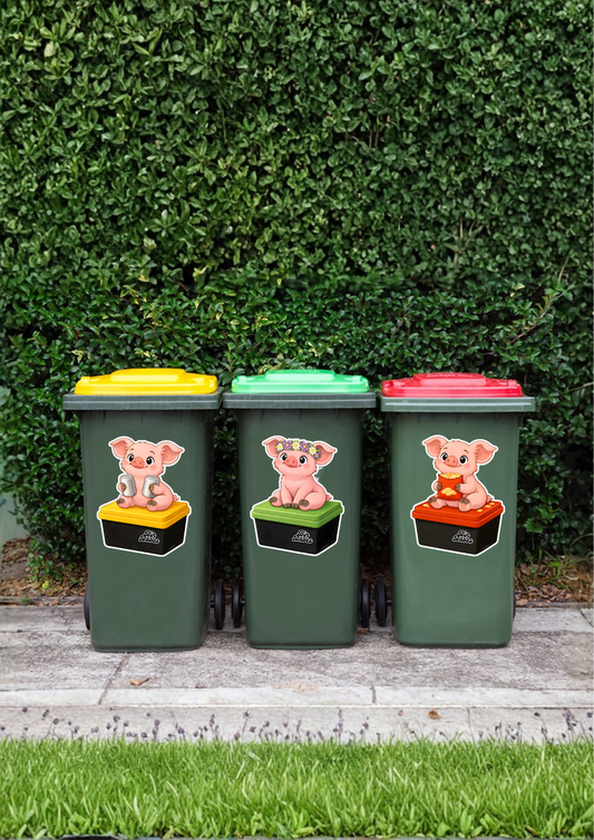 Pig – Bin Sticker Trio