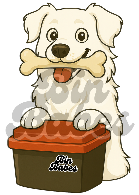 Aussie Shepherd - Red Bin Sticker - Choose Your Coat Colour