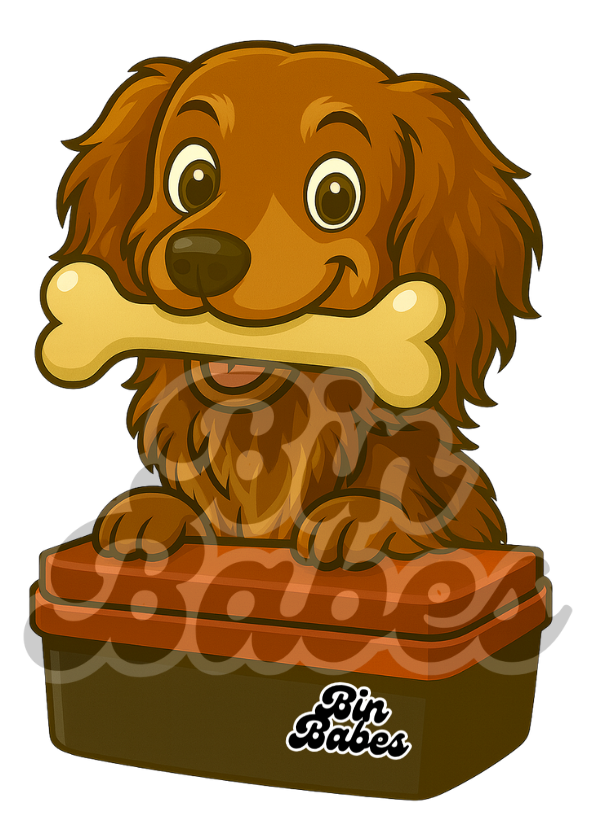 Dachshund - Red Bin Sticker - Choose Your Coat