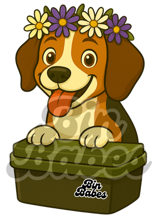 Beagle - Green Bin Sticker