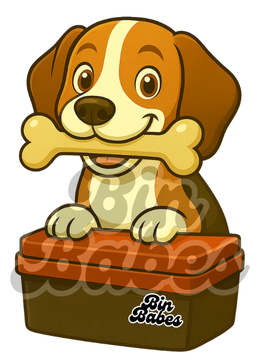Beagle - Red Bin Sticker