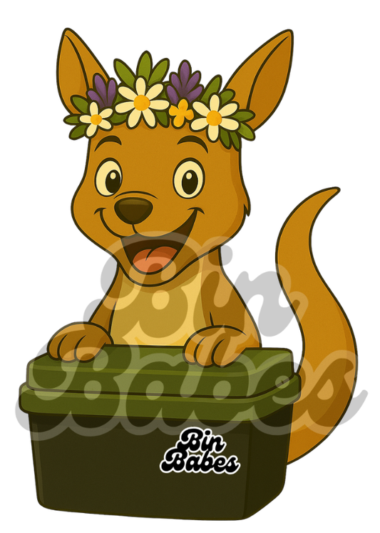 Kangaroo - Green Bin Sticker