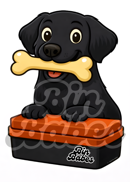 Labrador - Red Bin Sticker