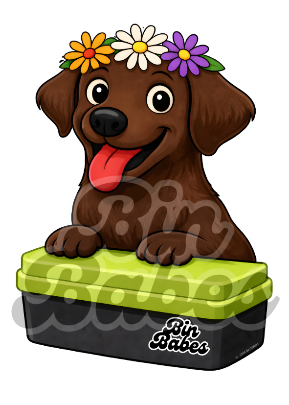 Labrador - Green Bin Sticker - Choose Your Coat Colour